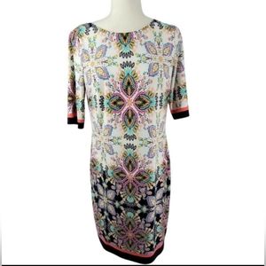 Eliza J Dress Womens Size 2 Paisley Print Jersey Shift NWT